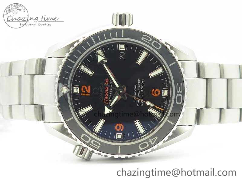 Planet Ocean Professional Ceramic Bezel 42mm 1:1 VSF Best Edition Orange Markers A8500 Super Clone (2 Straps)