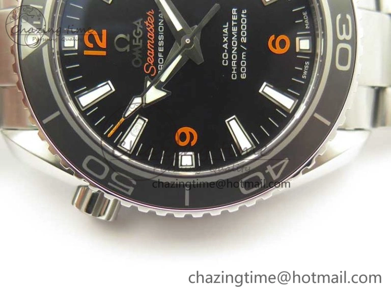 Planet Ocean Professional Ceramic Bezel 42mm 1:1 VSF Best Edition Orange Markers A8500 Super Clone (2 Straps)
