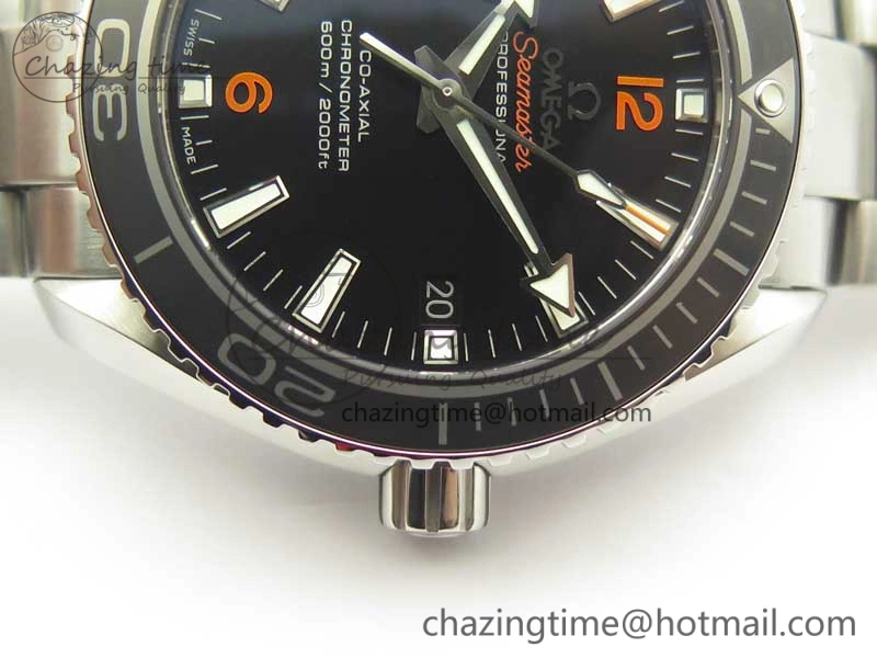 Planet Ocean Professional Ceramic Bezel 42mm 1:1 VSF Best Edition Orange Markers A8500 Super Clone (2 Straps)