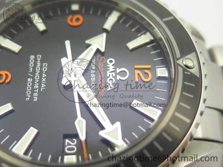 Planet Ocean Professional Ceramic Bezel 42mm 1:1 VSF Best Edition Orange Markers A8500 Super Clone (2 Straps)