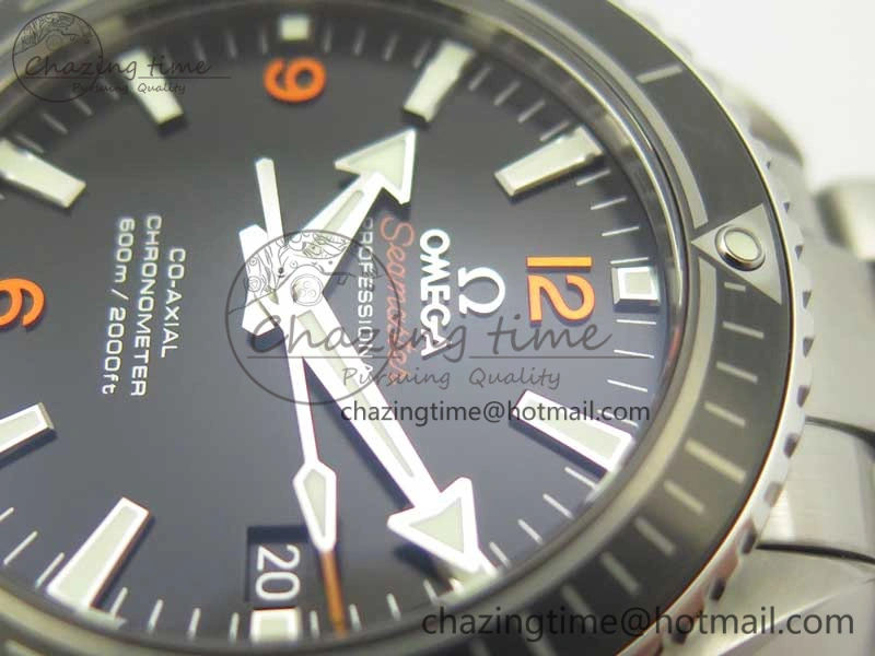 Planet Ocean Professional Ceramic Bezel 42mm 1:1 VSF Best Edition Orange Markers A8500 Super Clone (2 Straps)