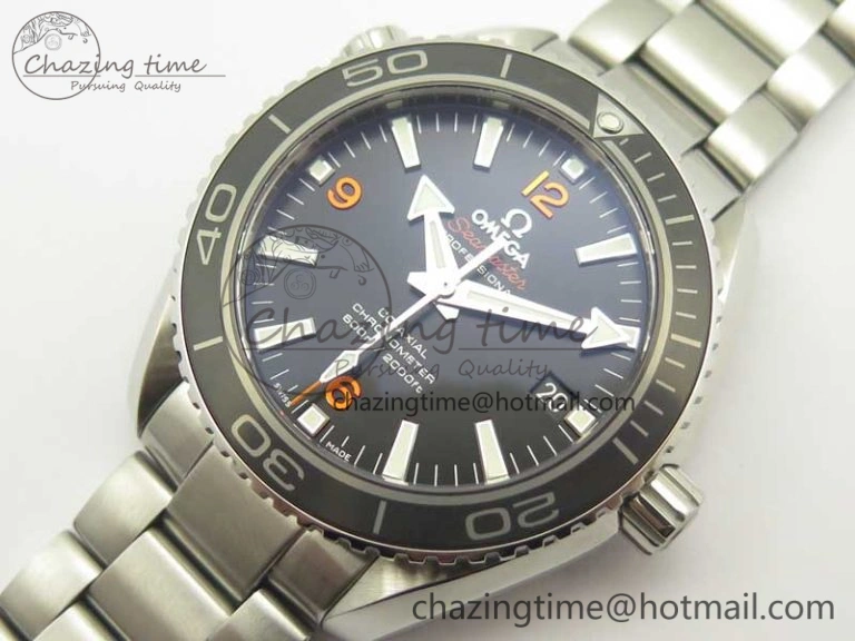 Planet Ocean Professional Ceramic Bezel 42mm 1:1 VSF Best Edition Orange Markers A8500 Super Clone (2 Straps)