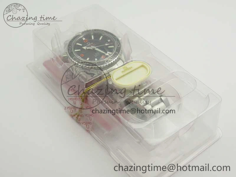 Planet Ocean Professional Ceramic Bezel 42mm 1:1 VSF Best Edition Orange Markers A8500 Super Clone (2 Straps)