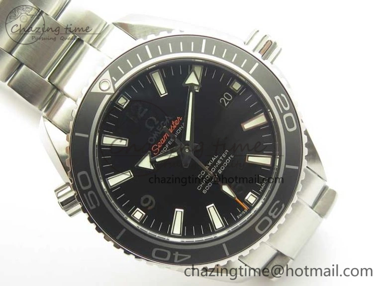 Planet Ocean Professional Ceramic Bezel 42mm 1:1 VSF Best Edition Silver Markers A8500 Super Clone (2 Straps)