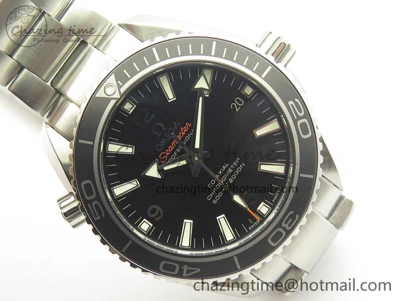 Planet Ocean Professional Ceramic Bezel 42mm 1:1 VSF Best Edition Silver Markers A8500 Super Clone (2 Straps)