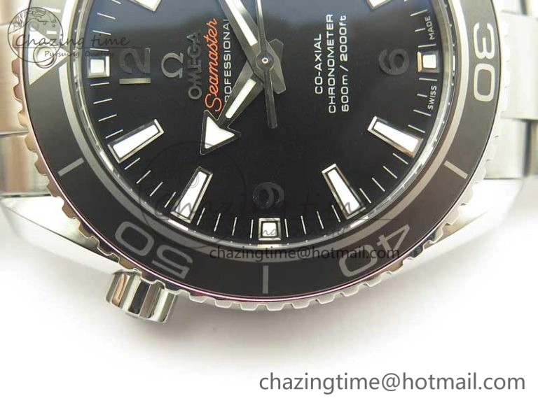 Planet Ocean Professional Ceramic Bezel 42mm 1:1 VSF Best Edition Silver Markers A8500 Super Clone (2 Straps)