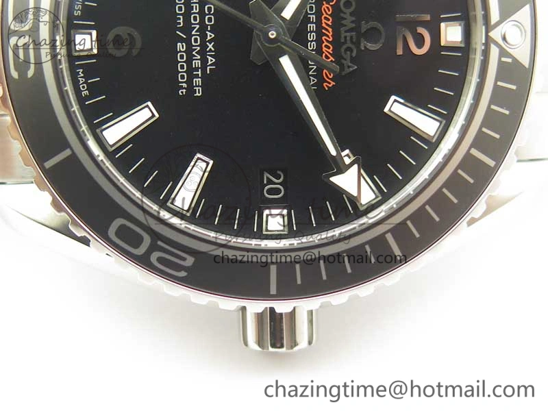 Planet Ocean Professional Ceramic Bezel 42mm 1:1 VSF Best Edition Silver Markers A8500 Super Clone (2 Straps)
