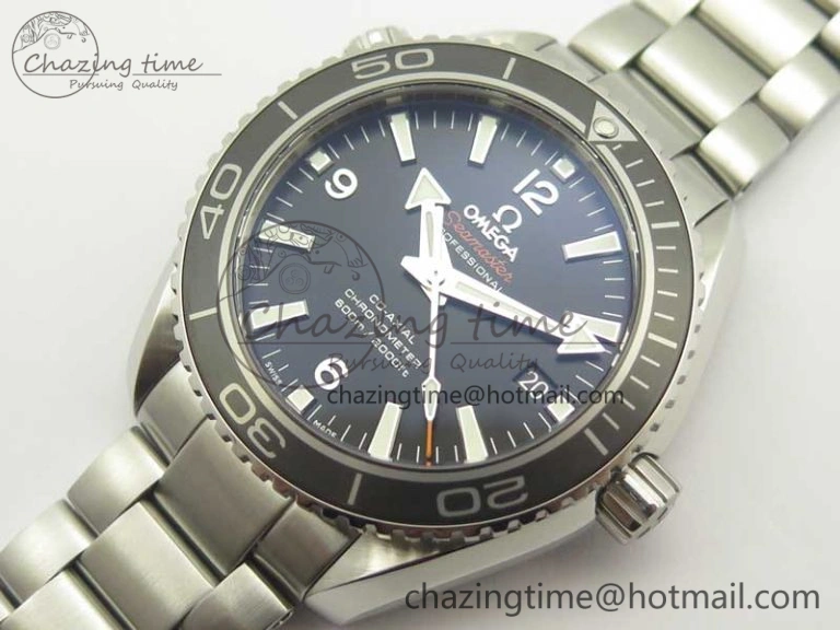 Planet Ocean Professional Ceramic Bezel 42mm 1:1 VSF Best Edition Silver Markers A8500 Super Clone (2 Straps)