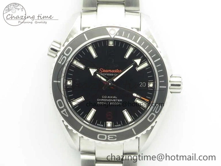 Planet Ocean Professional Ceramic Bezel 42mm 1:1 VSF Best Edition Silver Markers A8500 Super Clone (2 Straps)