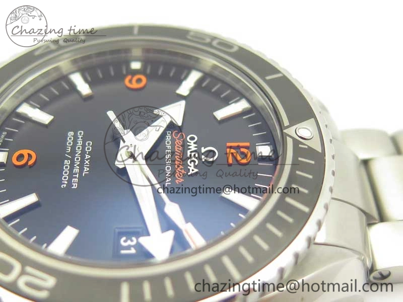 Planet Ocean Professional Ceramic Bezel 45.5mm 1:1 VSF Best Edition Orange Markers on SS Bracelet A8500 Super Clone