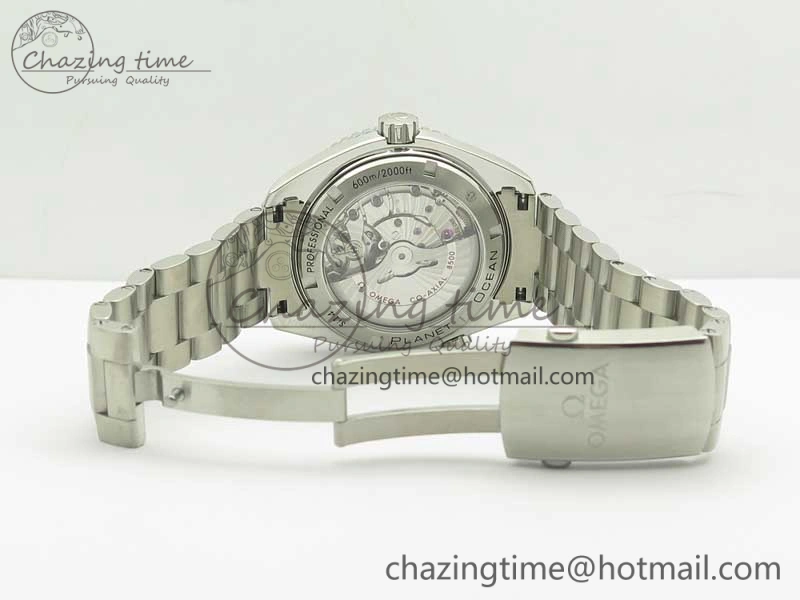 Planet Ocean Professional Ceramic Bezel 45.5mm 1:1 VSF Best Edition Orange Markers on SS Bracelet A8500 Super Clone