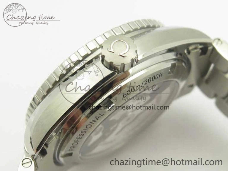 Planet Ocean Professional Ceramic Bezel 45.5mm 1:1 VSF Best Edition Silver Markers on SS Bracelet A8500 Super Clone