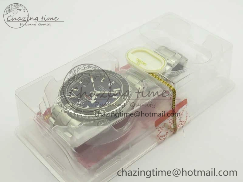 Planet Ocean Professional Ceramic Bezel 45.5mm 1:1 VSF Best Edition Silver Markers on SS Bracelet A8500 Super Clone
