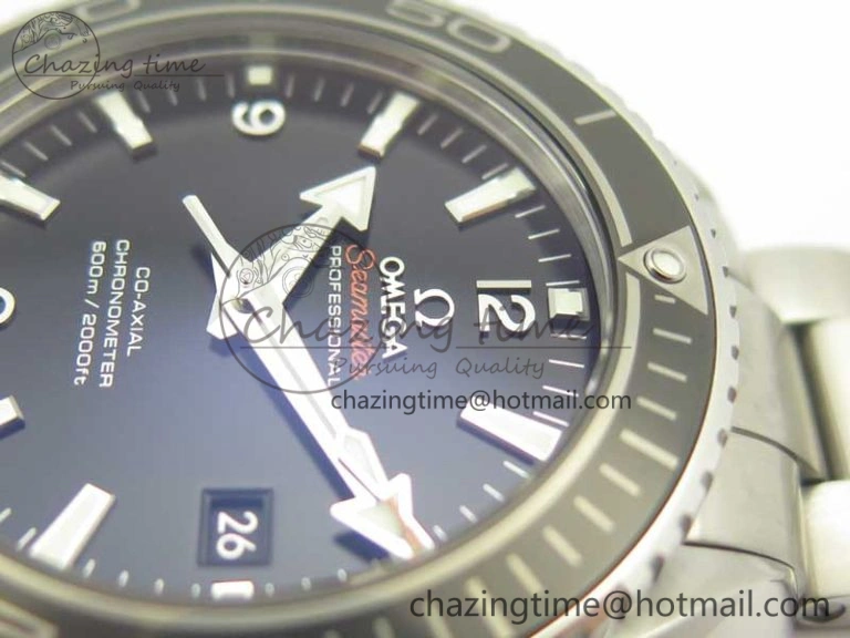 Planet Ocean Professional Ceramic Bezel 45.5mm 1:1 VSF Best Edition Silver Markers on SS Bracelet A8500 Super Clone