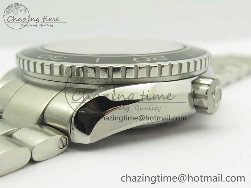Planet Ocean Professional Ceramic Bezel 45.5mm 1:1 VSF Best Edition Silver Markers on SS Bracelet A8500 Super Clone
