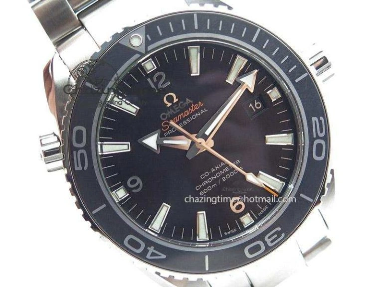 Planet Ocean Professional Ceramic Bezel 45mm 1:1 Noob Best Edition on SS Bracelet A2836