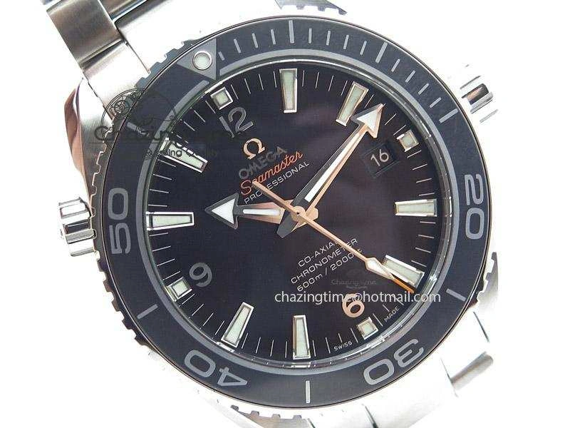 Planet Ocean Professional Ceramic Bezel 45mm 1:1 Noob Best Edition on SS Bracelet A2836