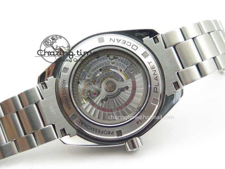 Planet Ocean Professional Ceramic Bezel 45mm 1:1 Noob Best Edition on SS Bracelet A2836