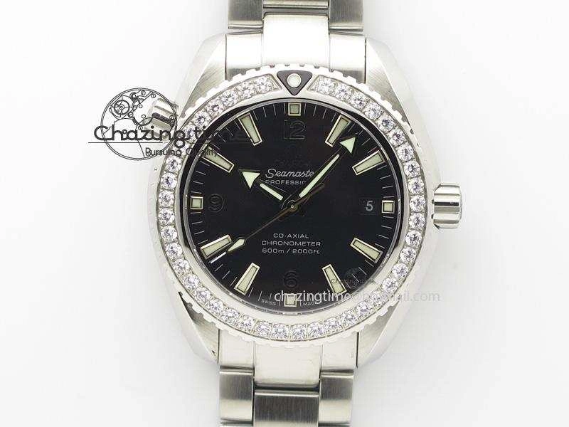 Planet Ocean Professional Diamonds Bezel 42mm V6F Best Edition On SS Bracelet A8500