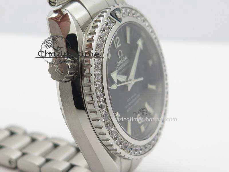 Planet Ocean Professional Diamonds Bezel 42mm V6F Best Edition On SS Bracelet A8500