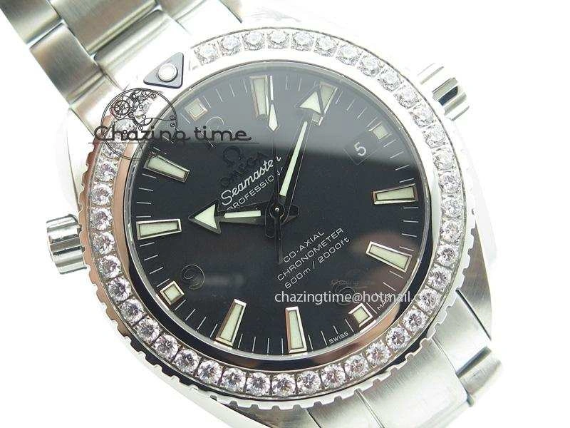 Planet Ocean Professional Diamonds Bezel 42mm V6F Best Edition On SS Bracelet A8500