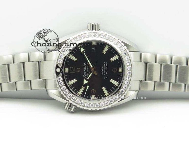 Planet Ocean Professional Diamonds Bezel 42mm V6F Best Edition On SS Bracelet A8500