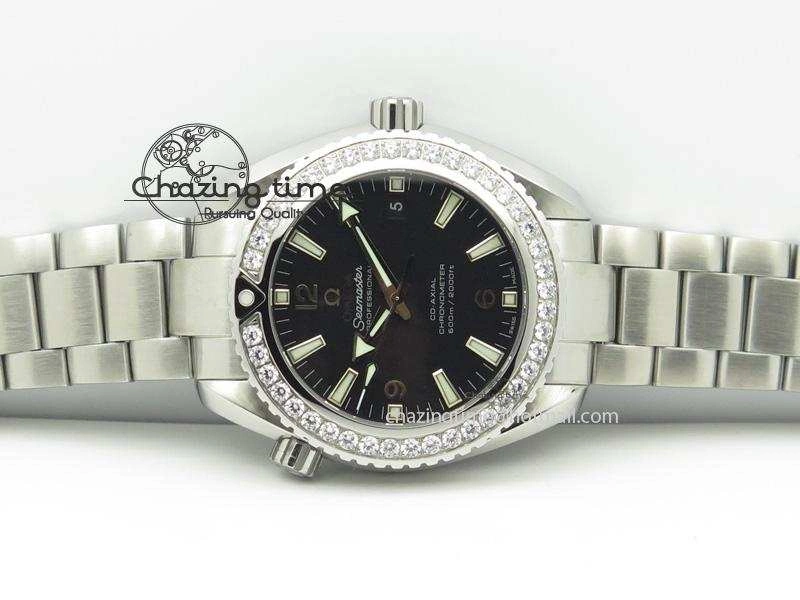 Planet Ocean Professional Diamonds Bezel 42mm V6F Best Edition On SS Bracelet A8500