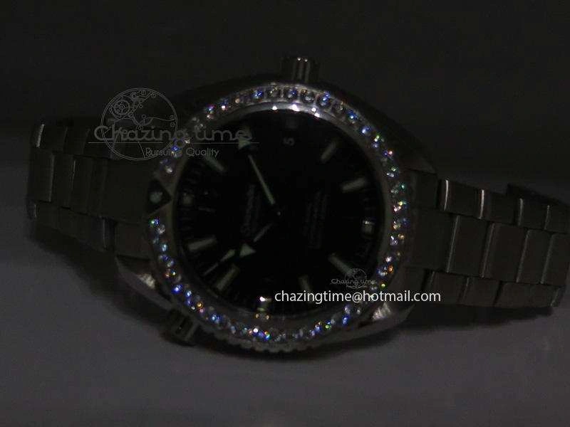 Planet Ocean Professional Diamonds Bezel 42mm V6F Best Edition On SS Bracelet A8500