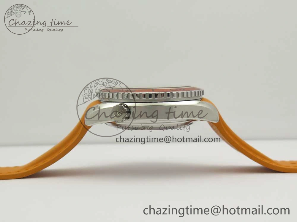 Planet Ocean Professional Orange Bezel 42mm 1:1 VSF Best Edition on Orange Rubber Strap A8500 Super Clone