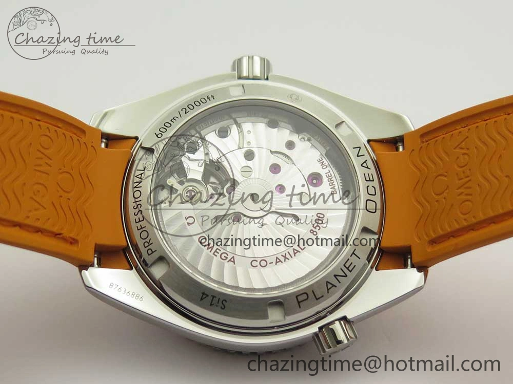Planet Ocean Professional Orange Bezel 42mm 1:1 VSF Best Edition on Orange Rubber Strap A8500 Super Clone