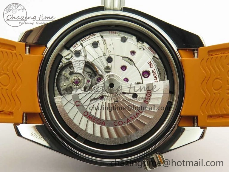 Planet Ocean Professional Orange Bezel 42mm 1:1 VSF Best Edition on Orange Rubber Strap A8500 Super Clone