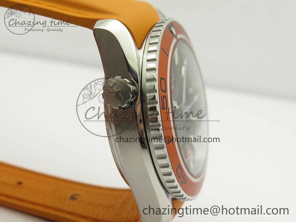 Planet Ocean Professional Orange Bezel 42mm 1:1 VSF Best Edition on Orange Rubber Strap A8500 Super Clone