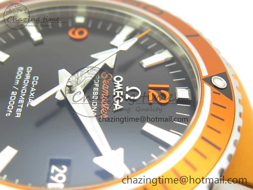 Planet Ocean Professional Orange Bezel 42mm 1:1 VSF Best Edition on Orange Rubber Strap A8500 Super Clone