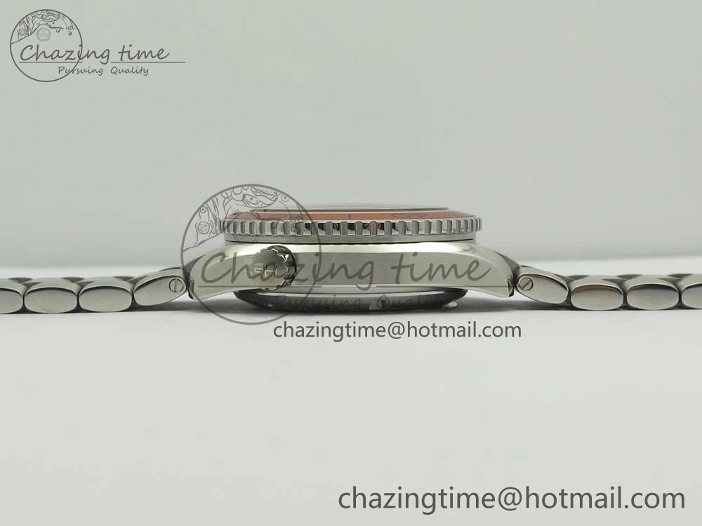 Planet Ocean Professional Orange Bezel 42mm 1:1 VSF Best Edition on SS Bracelet A8500 Super Clone (2 Straps)