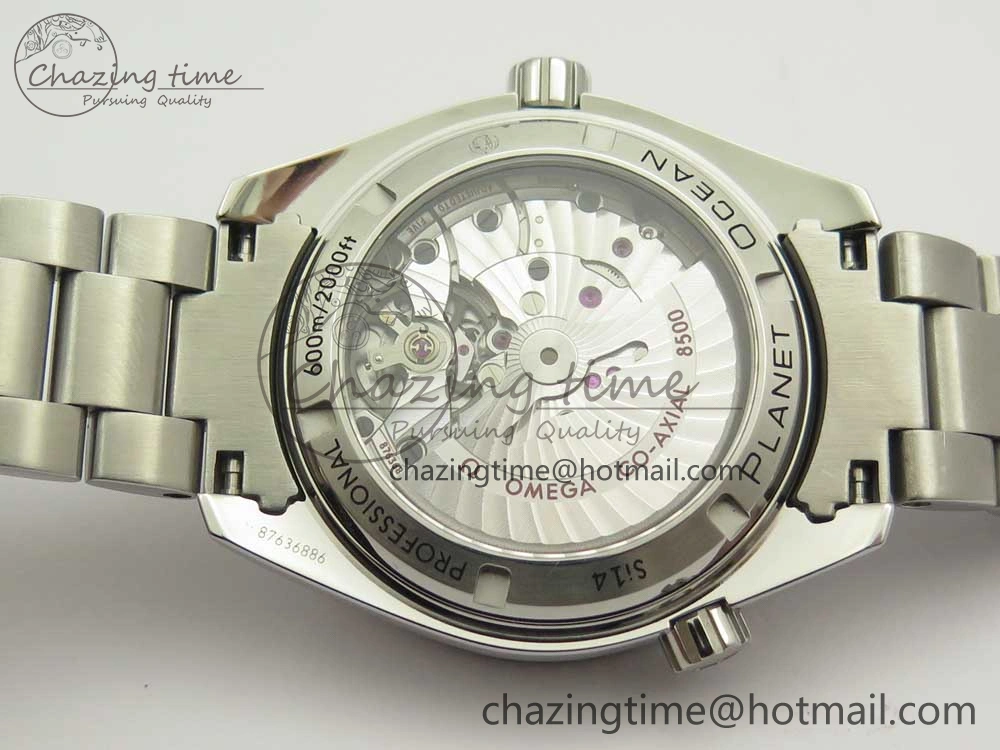 Planet Ocean Professional Orange Bezel 42mm 1:1 VSF Best Edition on SS Bracelet A8500 Super Clone (2 Straps)