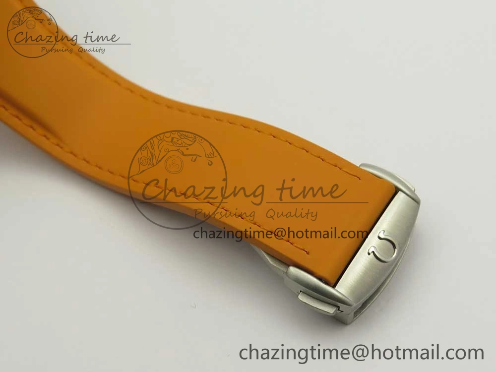 Planet Ocean Professional Orange Bezel 45.5mm 1:1 VSF Best Edition on Orange Rubber Strap A8500 Super Clone