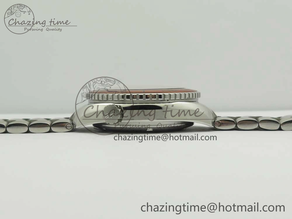 Planet Ocean Professional Orange Bezel 45.5mm 1:1 VSF Best Edition on SS Bracelet A8500 Super Clone (2 Straps)