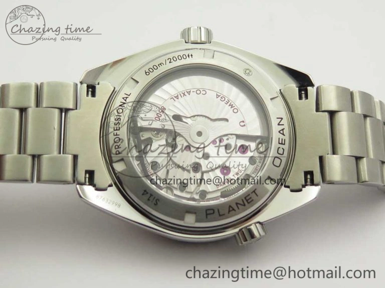 Planet Ocean Professional Orange Bezel 45.5mm 1:1 VSF Best Edition on SS Bracelet A8500 Super Clone (2 Straps)