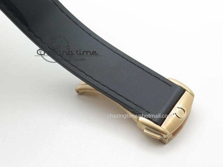 Planet Ocean Professional Rose Gold Liquid Metal V6F 42mm On Black Rubber Strap A8501