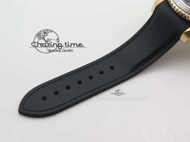 Planet Ocean Professional Rose Gold Liquid Metal V6F 45mm on Black Rubber Strap A8501