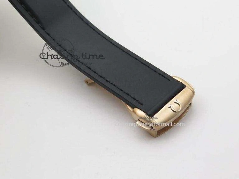 Planet Ocean Professional Rose Gold Liquid Metal V6F 45mm on Black Rubber Strap A8501
