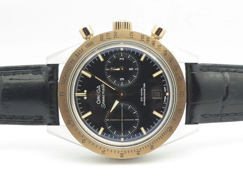 Planet Ocean Professional SS V6F 37mm Ladies Ceramic Bezel On Black Leather Strap A8520