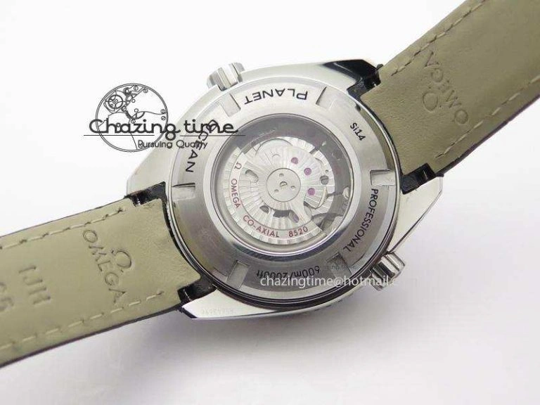 Planet Ocean Professional SS V6F 37mm Ladies Ceramic Bezel On Black Leather Strap A8520