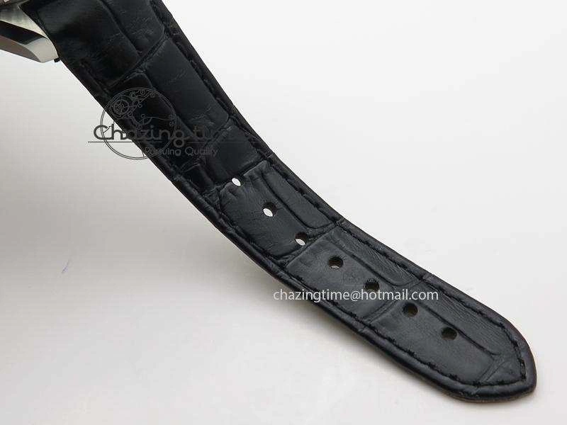Planet Ocean Professional SS V6F 37mm Ladies Ceramic Bezel On Black Leather Strap A8520