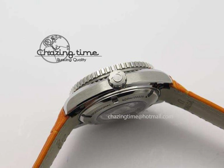 Planet Ocean Professional SS V6F 37mm Ladies Orange Bezel On Orange Leather Strap A8520