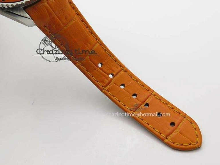 Planet Ocean Professional SS V6F 37mm Ladies Orange Bezel On Orange Leather Strap A8520