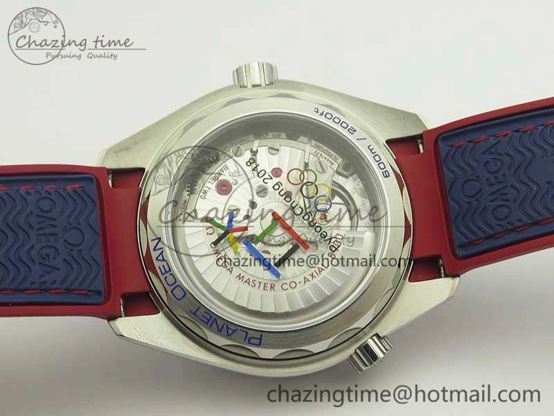 Planet Ocean “Pyeongchang 2018” 43.5mm SS OMF 1:1 Best Edition Blue Dial On Nylon Strap A8900