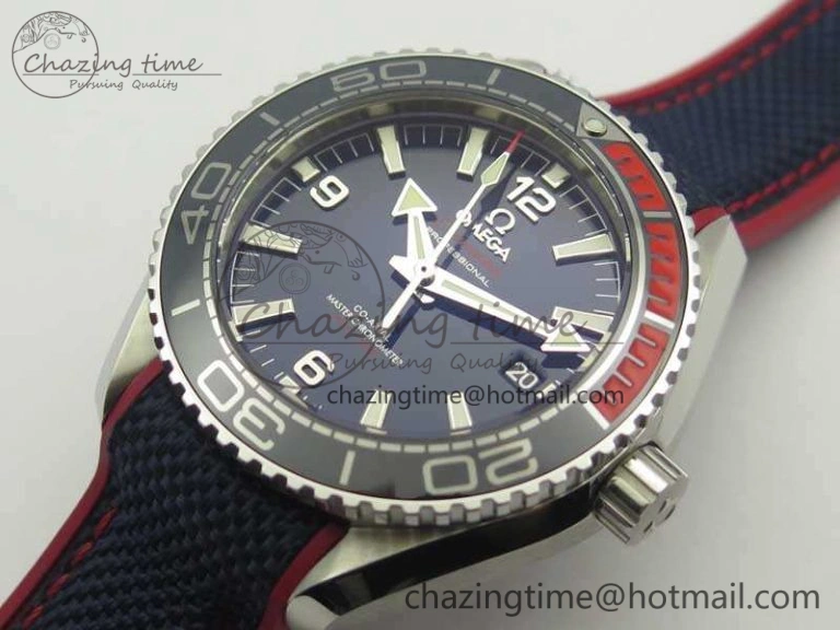 Planet Ocean “Pyeongchang 2018” 43.5mm SS OMF 1:1 Best Edition Blue Dial On Nylon Strap A8900