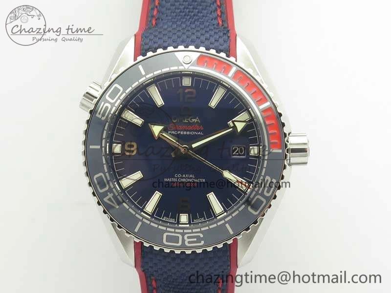 Planet Ocean “Pyeongchang 2018” 43.5mm SS OMF 1:1 Best Edition Blue Dial On Nylon Strap A8900