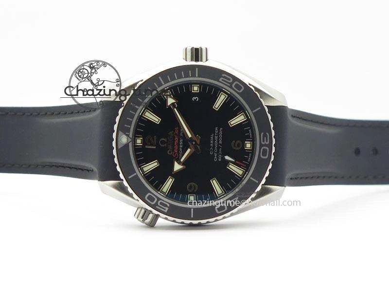Planet Ocean SS Bp Maker 45mm Black Bezel On Black Rubber Strap A8500